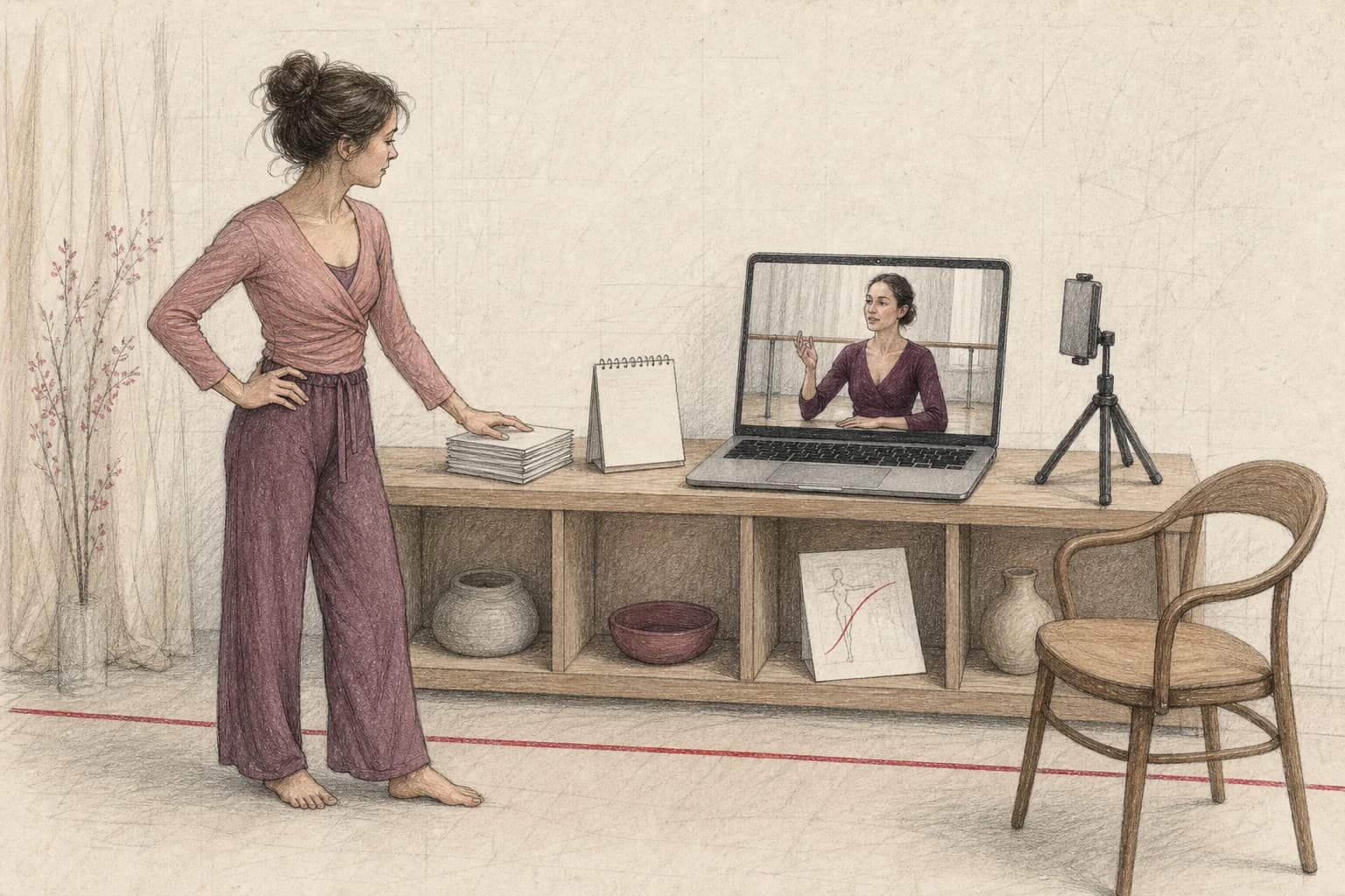 Illustrazione di quattro formule di corso online confrontate per contenuto e accompagnamento