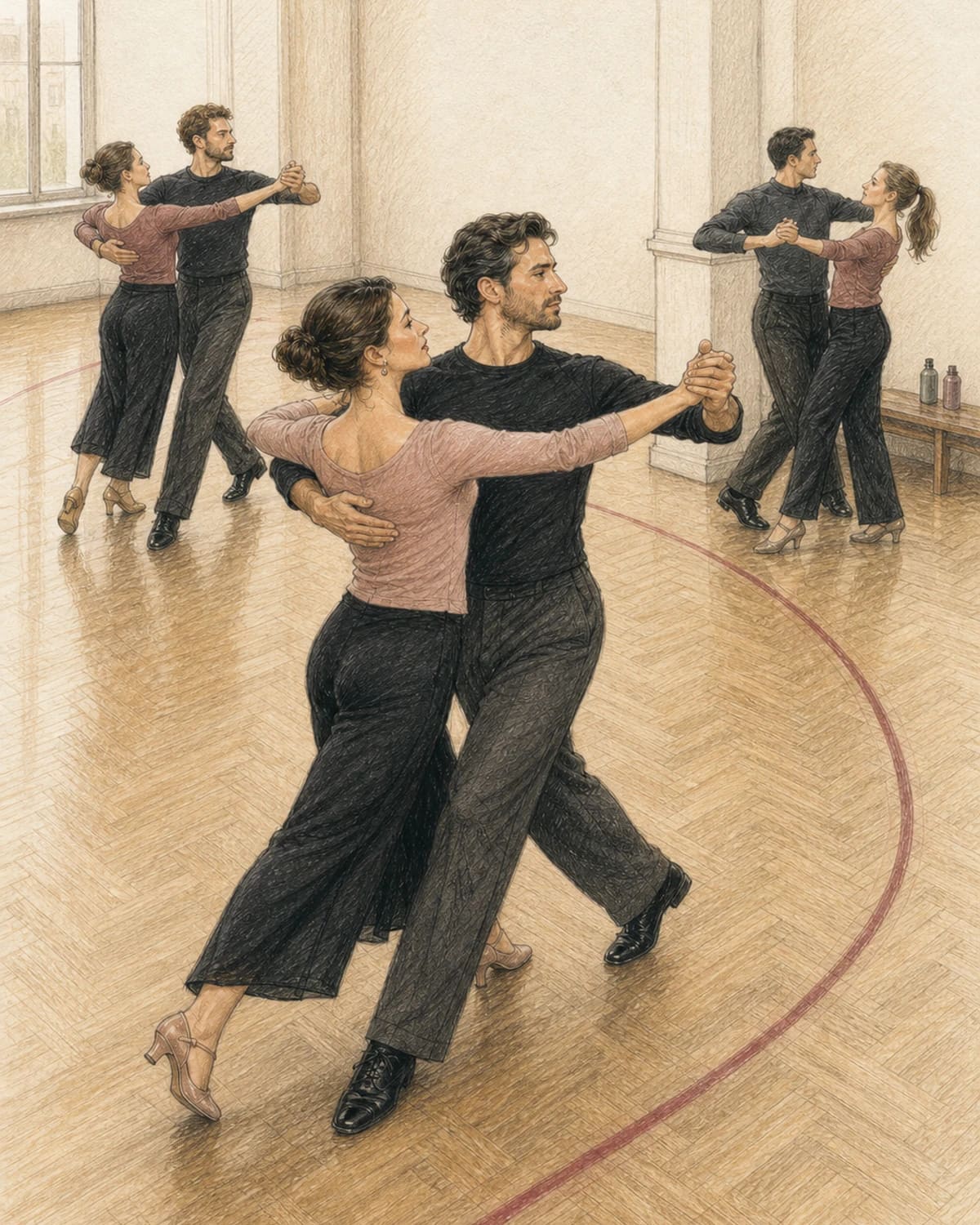 Linea di ballo, floorcraft e galateo in pista — New Art&Motion Academy
