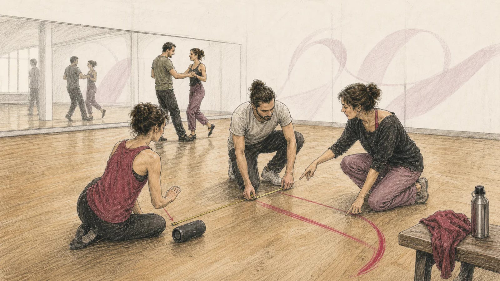 Allievi e insegnanti pianificano spazio, ritmo e movimento in sala