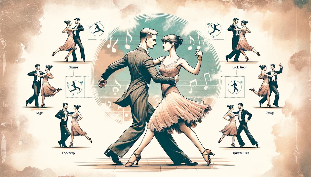 Dettaglio di una coppia durante una lezione di Quickstep