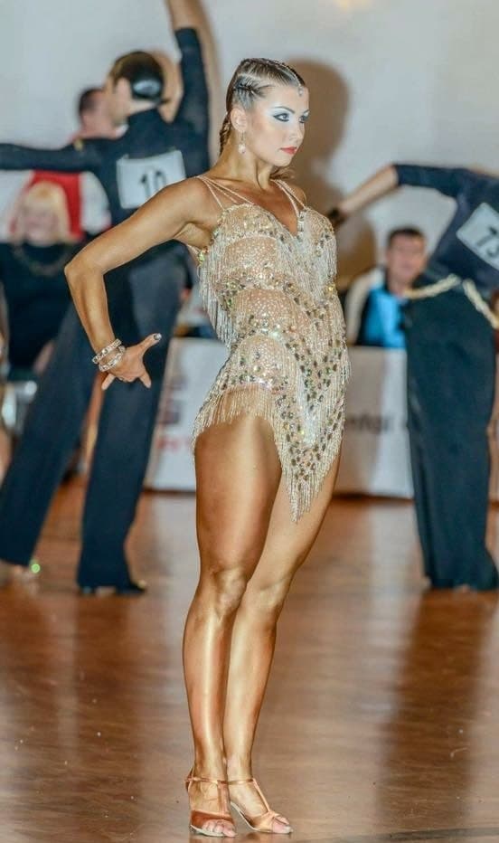 Darya Palishchuk durante una competizione